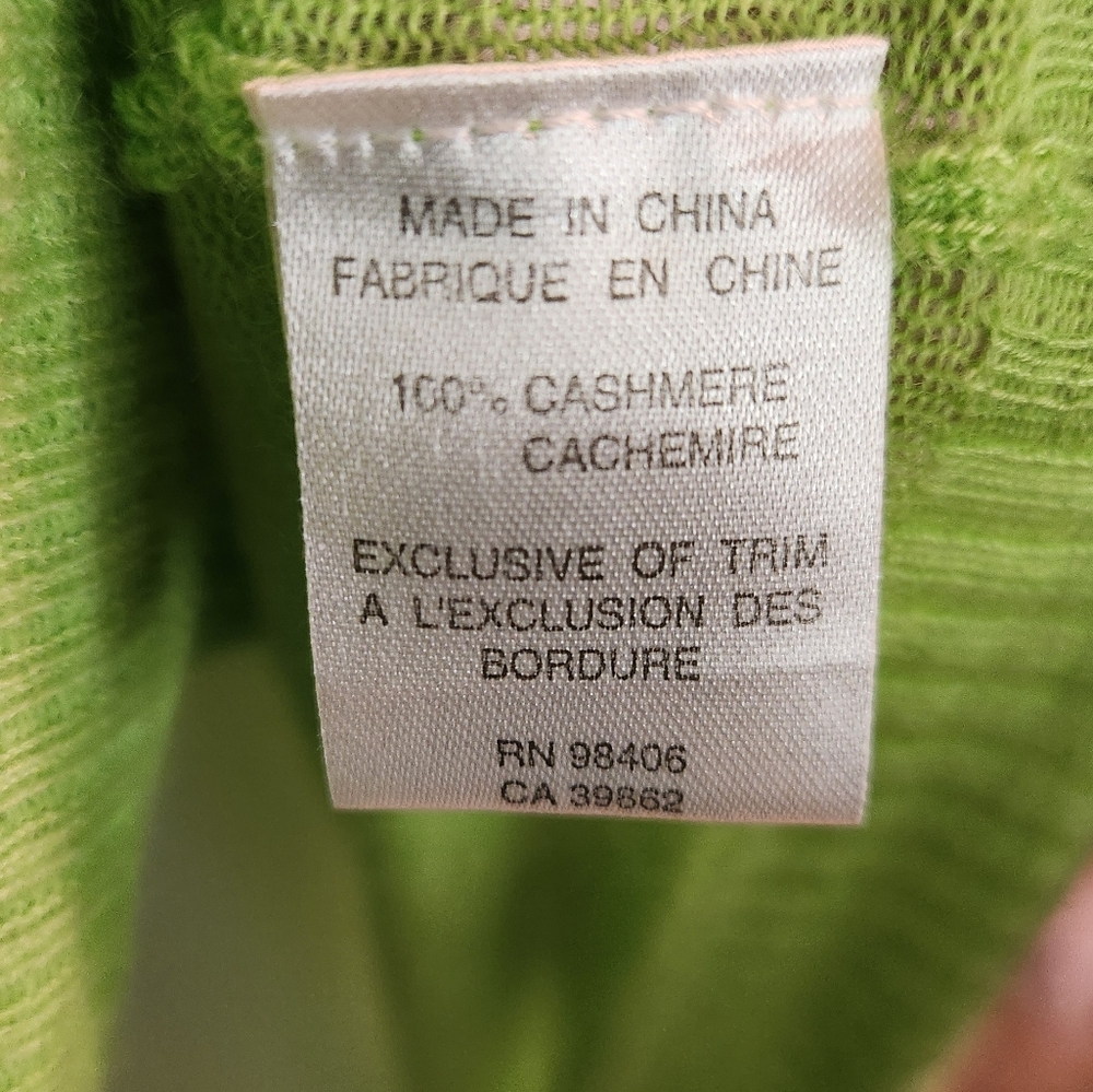 Theory green cashmere button cardigan - Picture 4 of 6